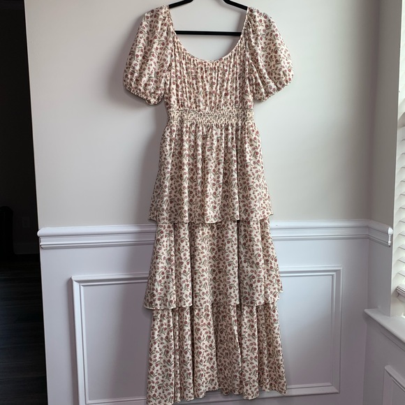 Gal meets glam Anthropologie tiered ruffle dress 2 - Picture 7 of 8
